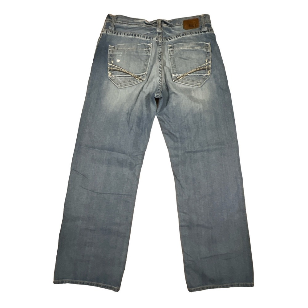 BKE Buckle Mens 34x30.5 Marshall Light Wash Blue Jeans Mens Denim